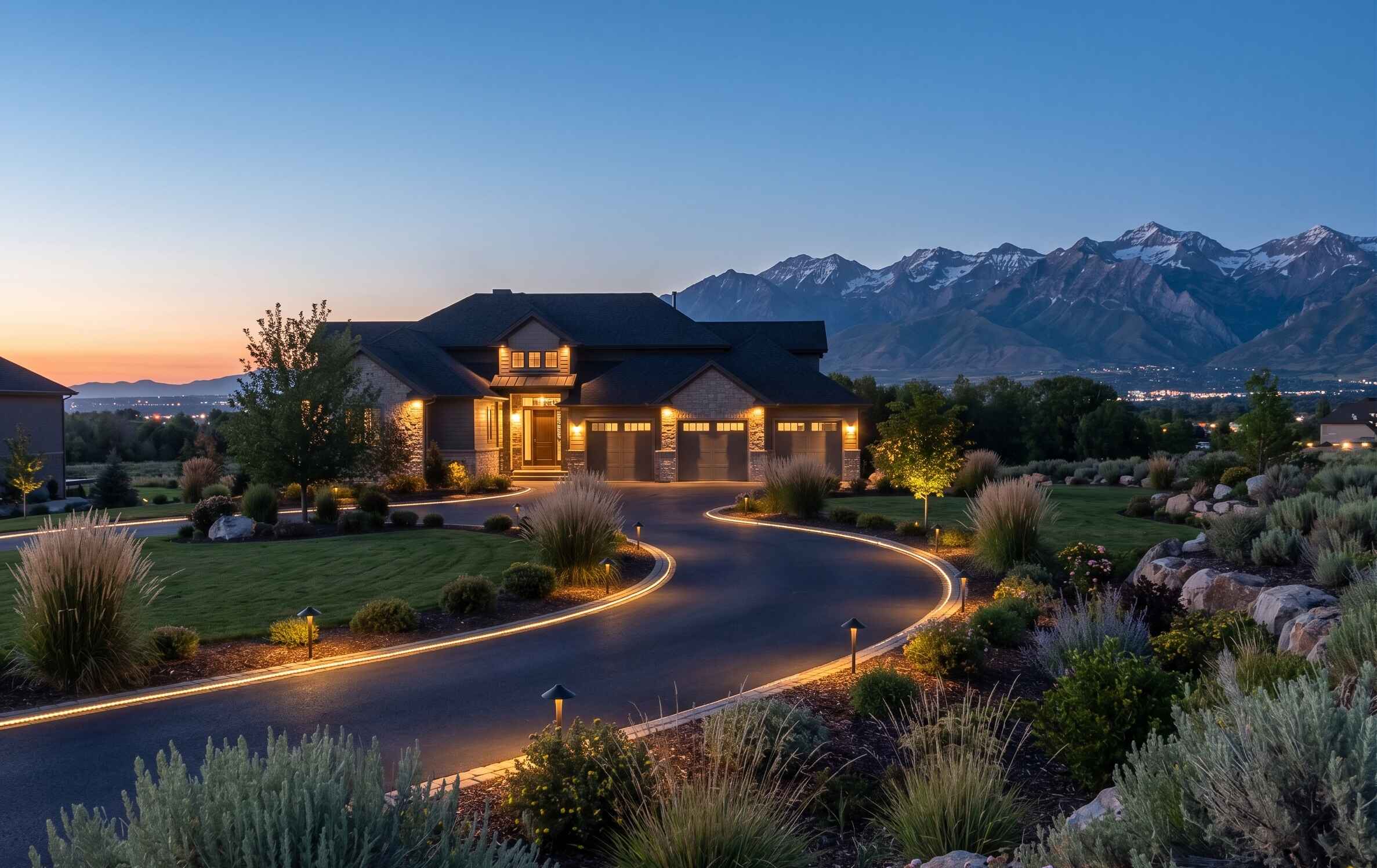 Driveway entry lighting Salt Lake City Utah Elite Electric