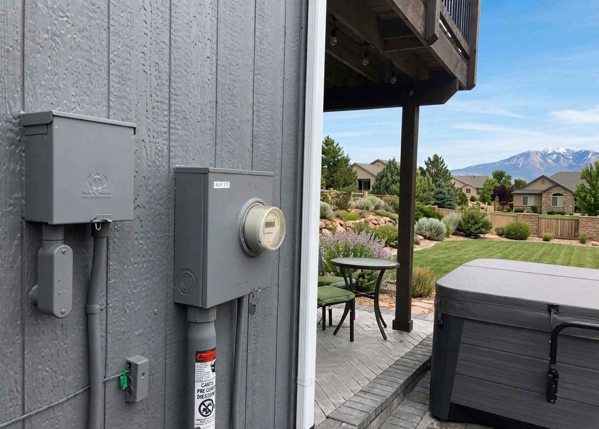 Hot tub wiring Sandy UT — GFCI disconnect box mounted