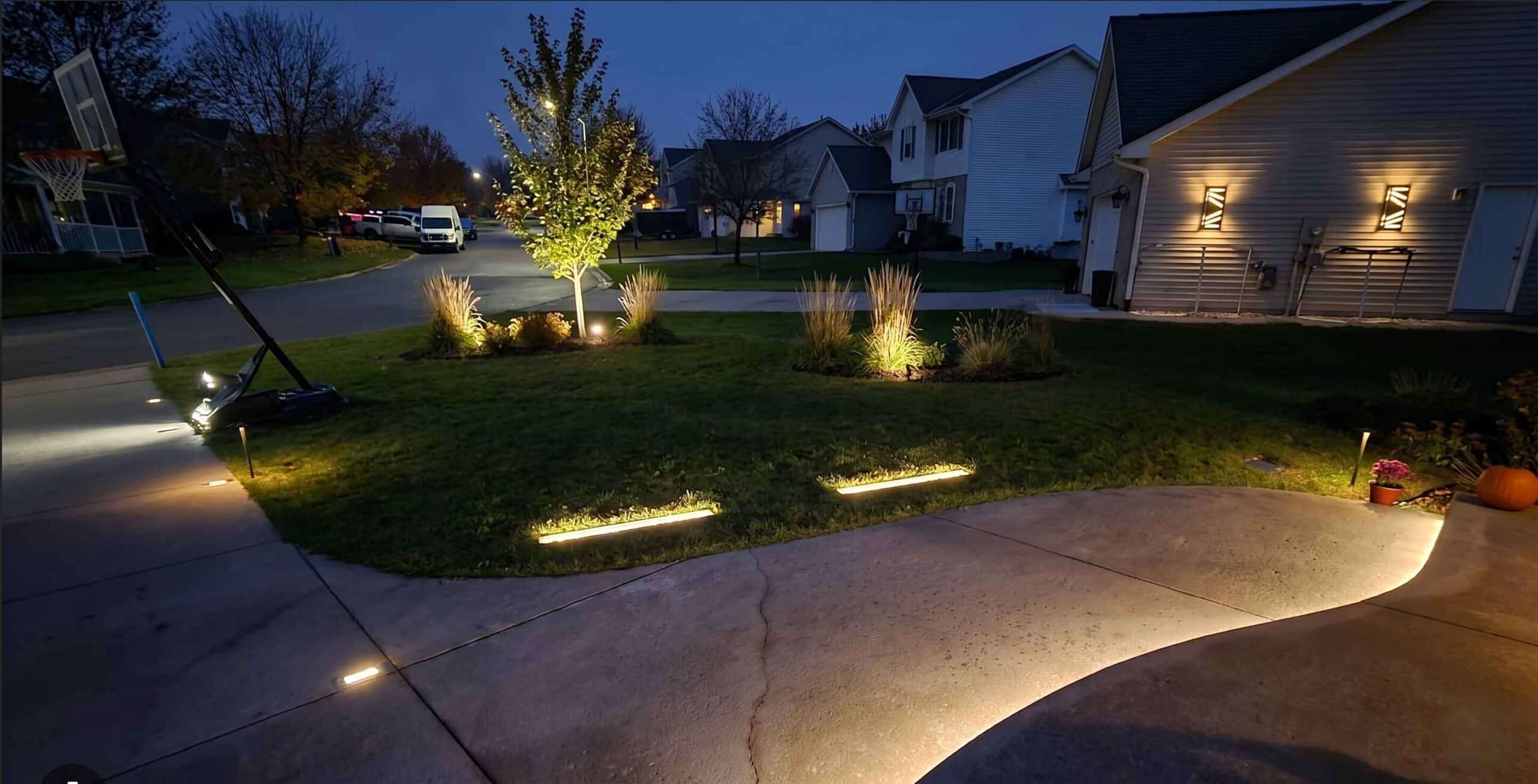 Pathway lighting closeup installed by Elite Electric Utah