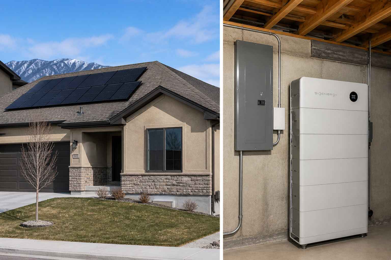 Modern home solar panels Sigenergy Elite Electric