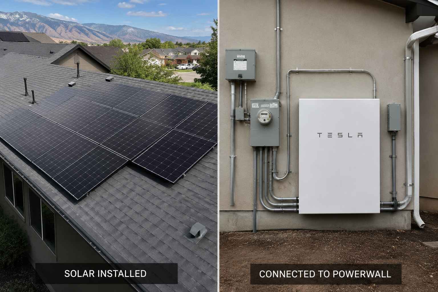 Solar connected with Tesla Powerwall — Elite Electric Utah — Bountiful, UT